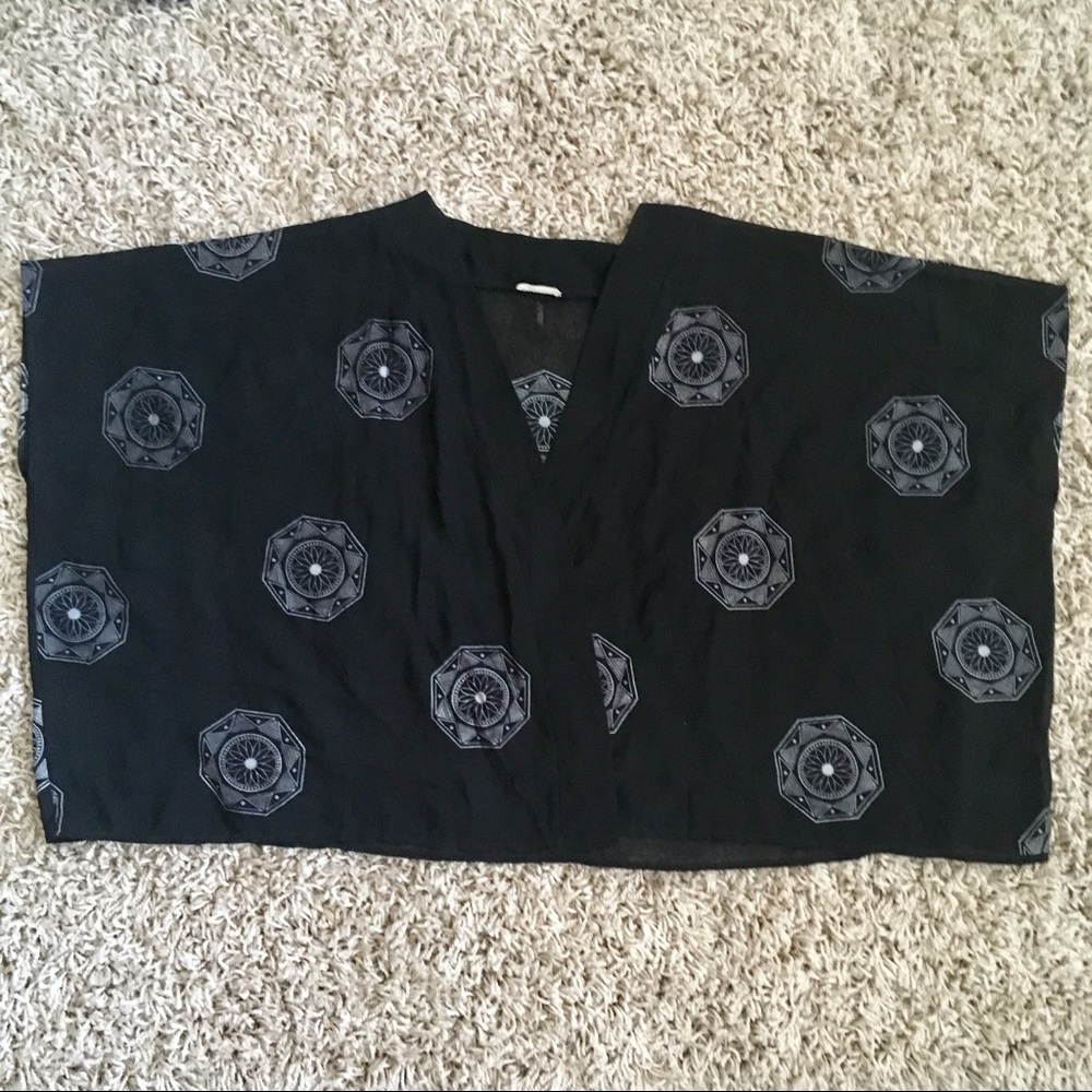 Chiffon kimono sacred geometry festival witchy